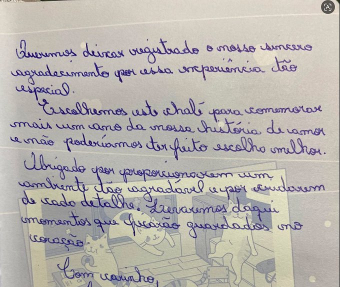 Depoimento de hóspede