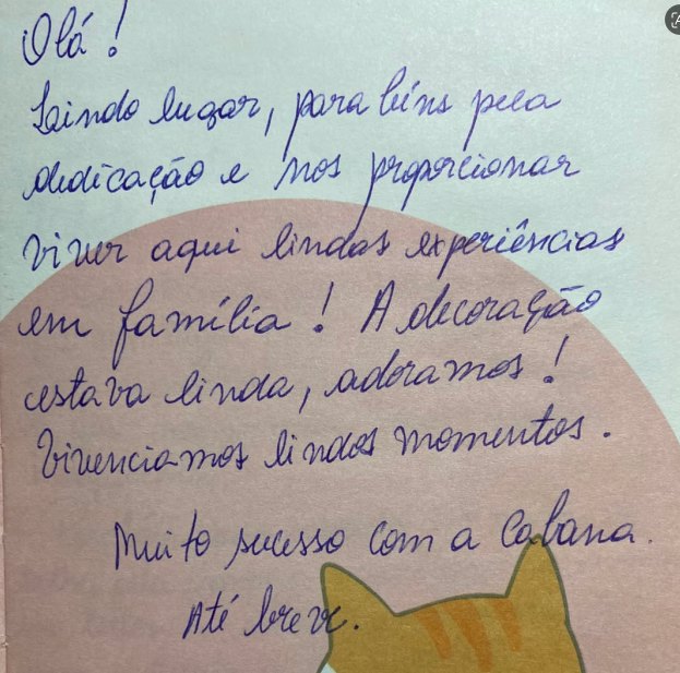 Depoimento de hóspede