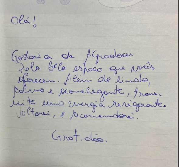 Depoimento de hóspede