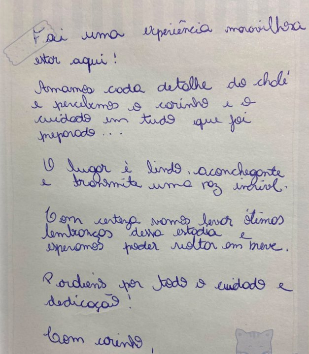 Depoimento de hóspede