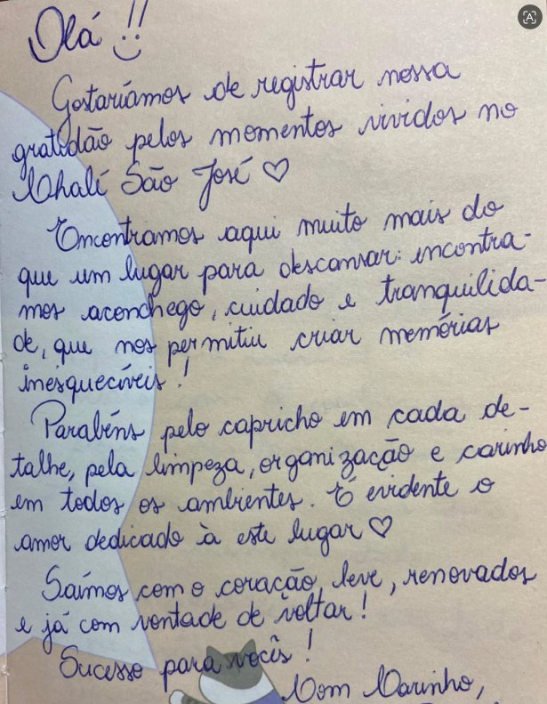 Depoimento de hóspede